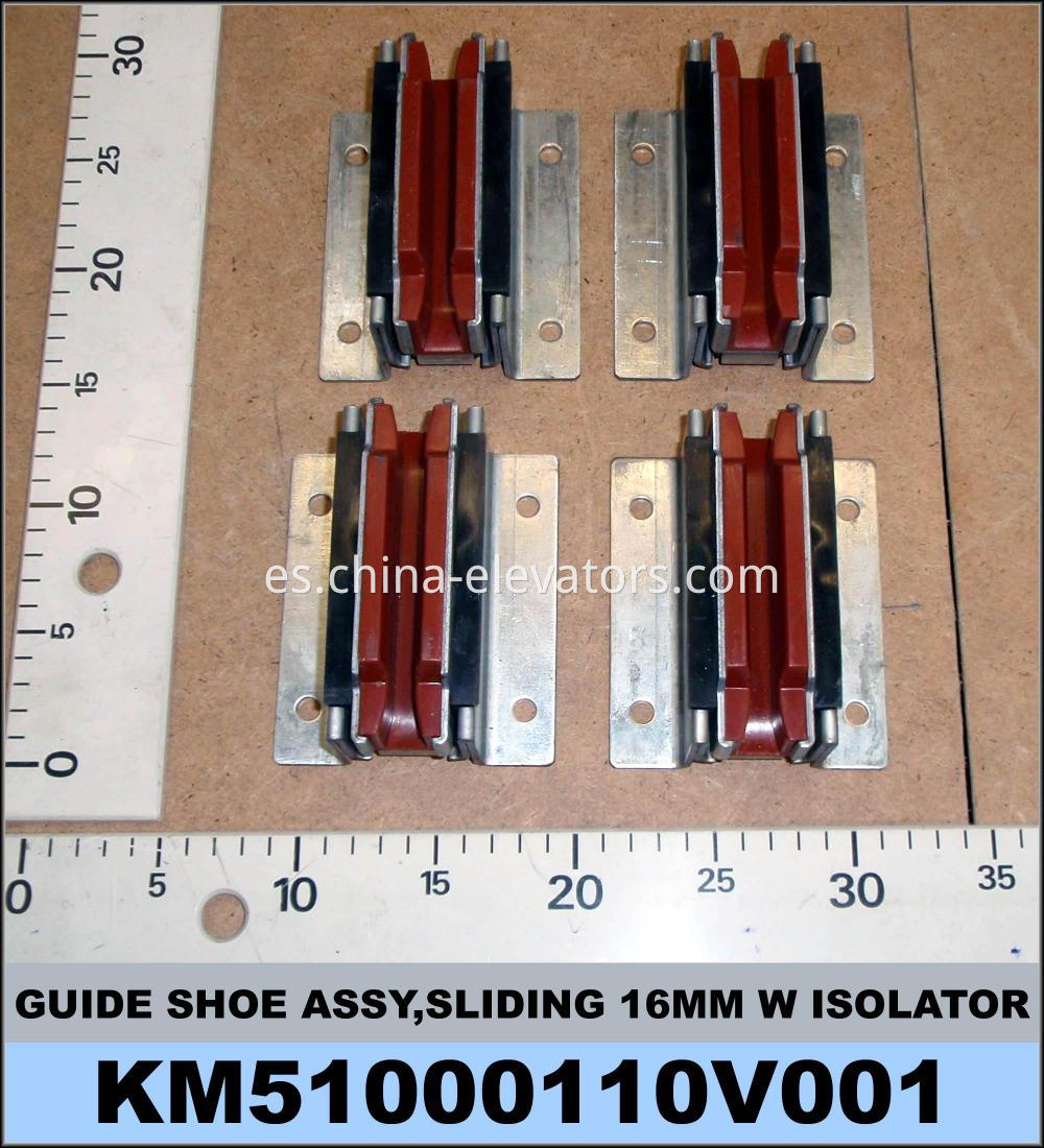 Guía deslizante de ascensor Kone Shoe KM51000110V001 KONE Elevator Sliding Guide Shoe KM51000110V001